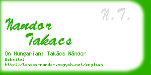 nandor takacs business card