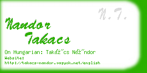 nandor takacs business card